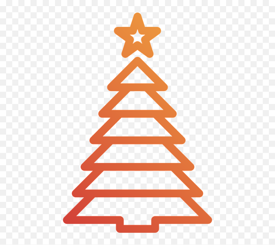 Christmas Tree Holidays - Free Vector Graphic On Pixabay Orange Christmas Tree Clipart Png,Orange Tree Png