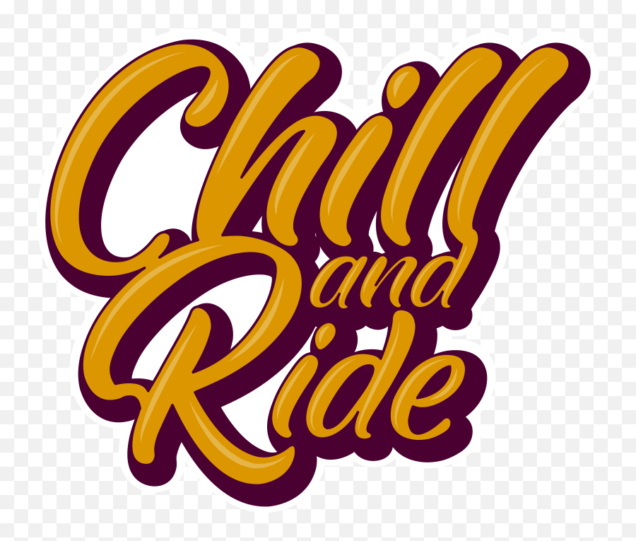 Chill And Ride Motorcycle Stickers - Lettering Sticker Design For Motorcycle Png,Icon Motorcycle Stickers