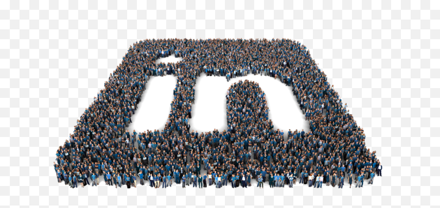 Download Hd Linkedin Logo Made Out Of People - Linkedin Ipo Logo Made Of People Png,Transparent Linkedin Logo
