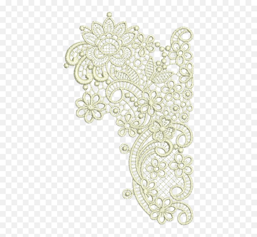 Download Taj Border End Mirror Embroidery Design From Www - Corner White Lace Png,Lace Border Png
