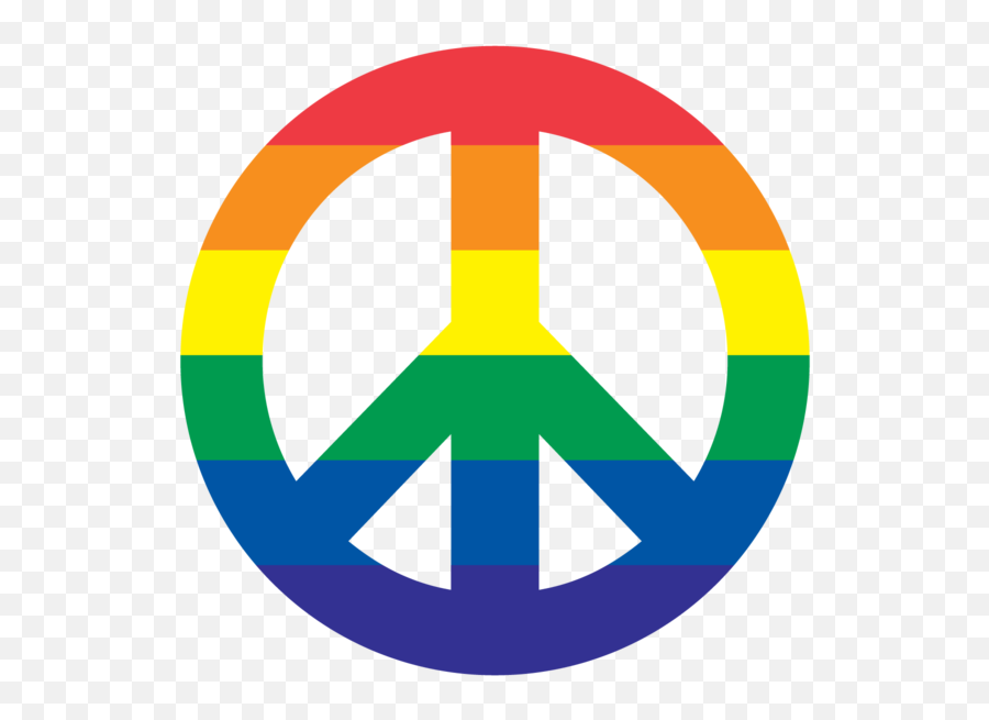 Rainbow Peace Sign 4 Inch Magnet - Peace Signs Png,Peace Sign Png