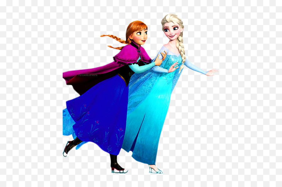 Download U201c Elsa U0026 Anna Skating Together U201d - Frozen Elsa And Elsa Frozen Png Ana,Elsa Transparent Background