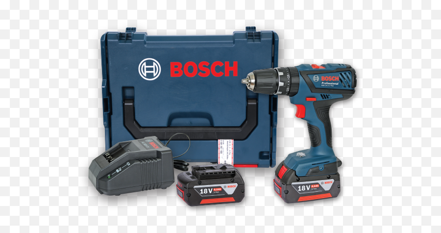 Bosch Cordless Li - Ion Impact Drill Kit 18v With 2 X 4ah Batteries Bosch Impact Drill Cordless 18 Png,Drill Png