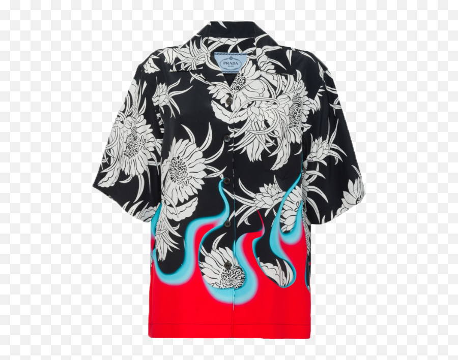 Download Hd Prada Pongé Hawaiian Shirt - Prada S S Hawaiian Shirt Png,Hawaiian Shirt Png