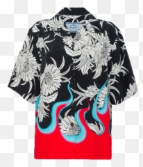 Download Hd Prada Pongé Hawaiian Shirt - Prada S S Hawaiian Shirt Png,Hawaiian Shirt Png