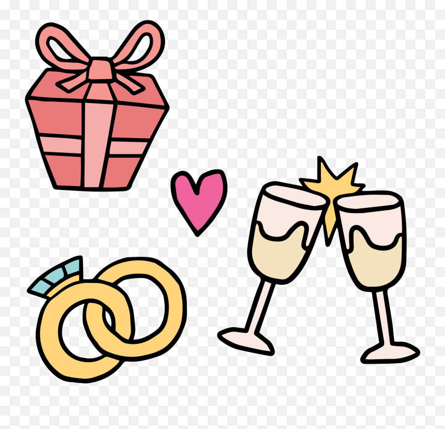 Wedding Art Png - Engagement Cartoon Rings Clipart Engagement Clipart,Ring Clipart Png