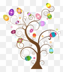 Border Free Download Best - Easter Egg Tree png