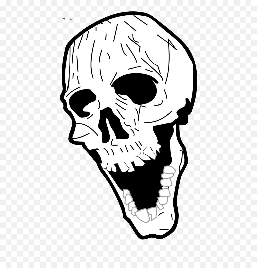 Sideways Skull Drawing - Open Mouth Skull Drawing Png,Punisher Skull Png