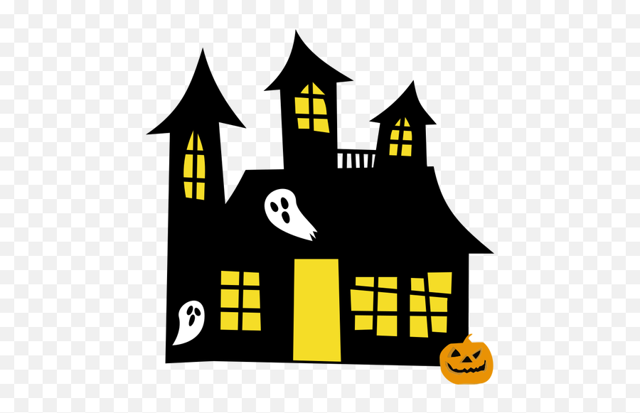 Haunted House Cartoon Drawing - Halloween Haunted House Clipart Png,House Cartoon Png