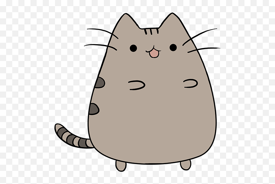 How To Draw Pusheen The Cat - Really Easy Drawing Tutorial Cute Cartoon Cats To Draw Png,Pusheen Cat Png