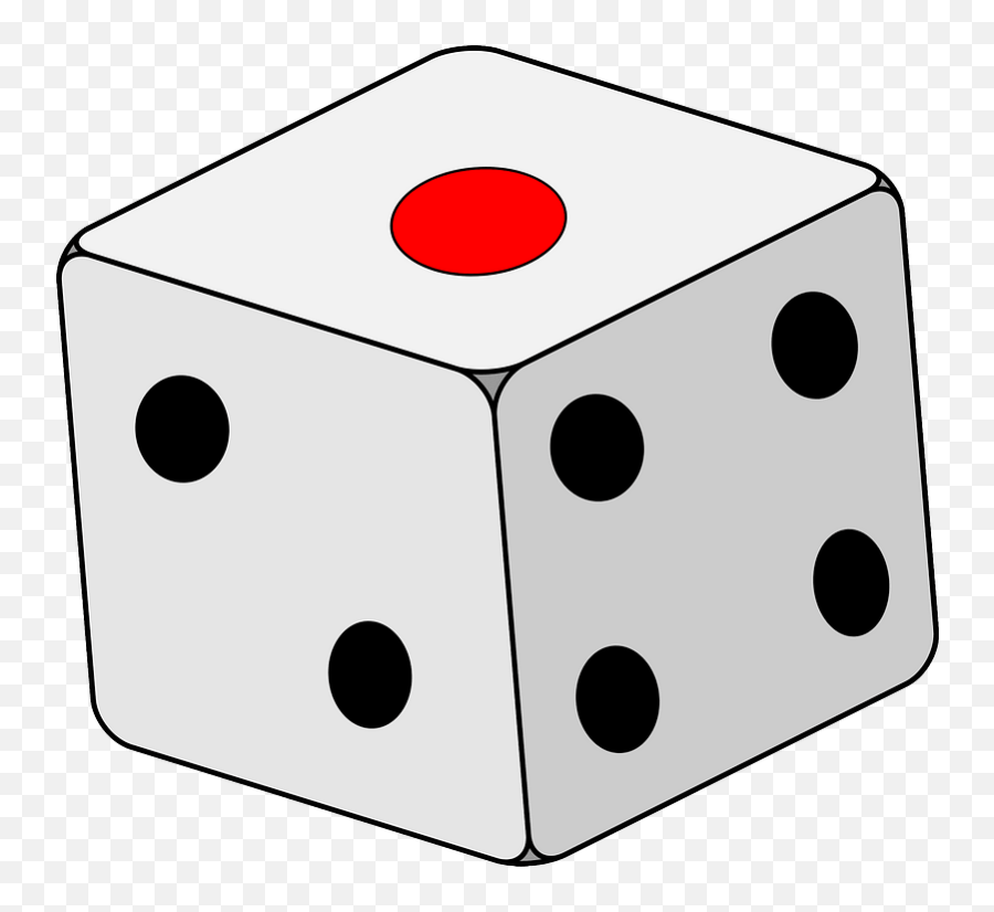 White Dice With Black And Red Spots Clipart Free Download - Dice Png,Spots Png