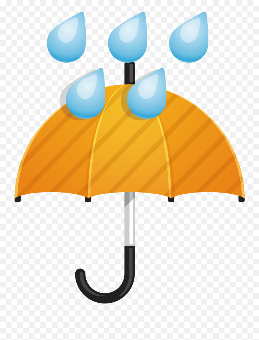 Umbrella Rain Clip Art - Umbrella Transparent Background Orange Png,Rain Png Transparent