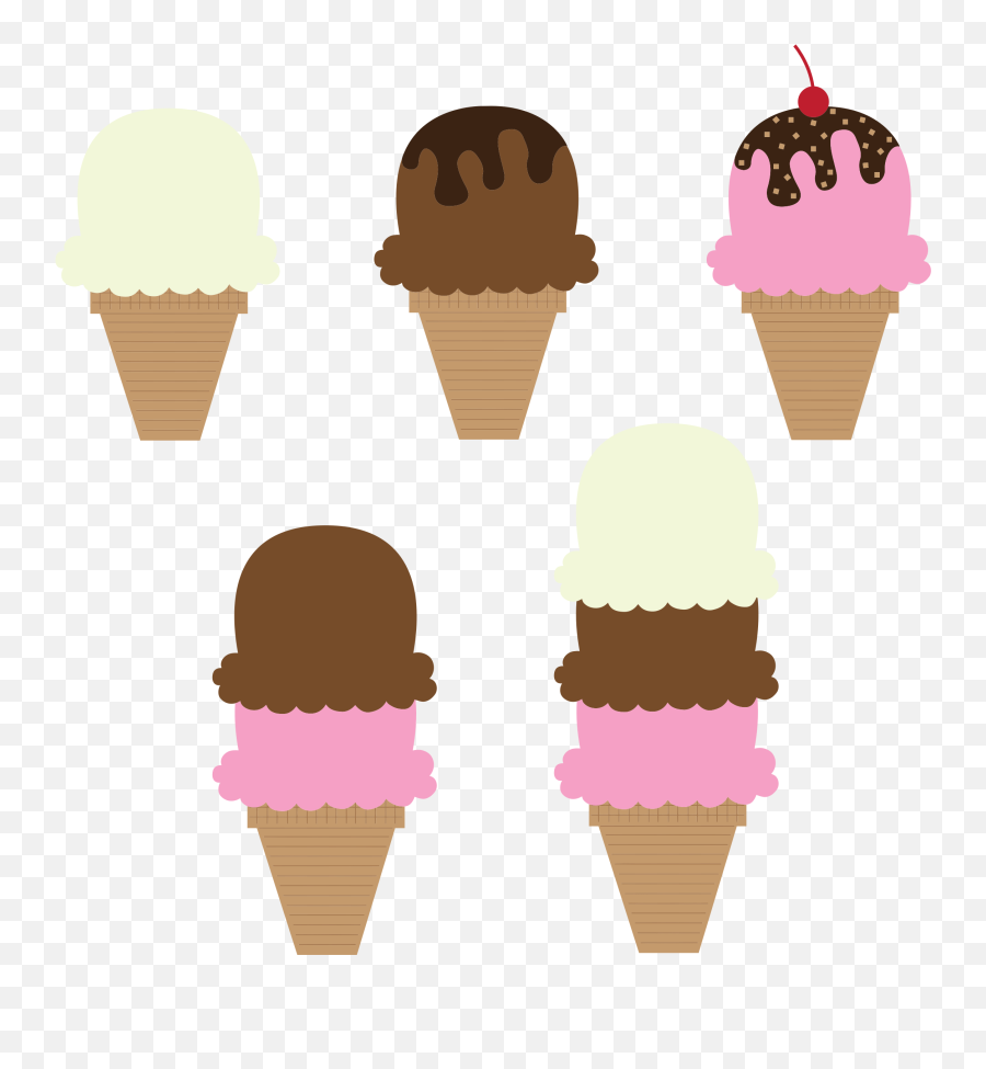 Various Flavors Ice Cream - Ice Cream Clipart Png,Icecream Png
