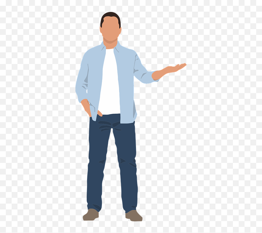 Man Holding Hand - Standing Man Png Holding,Flat Hand Png