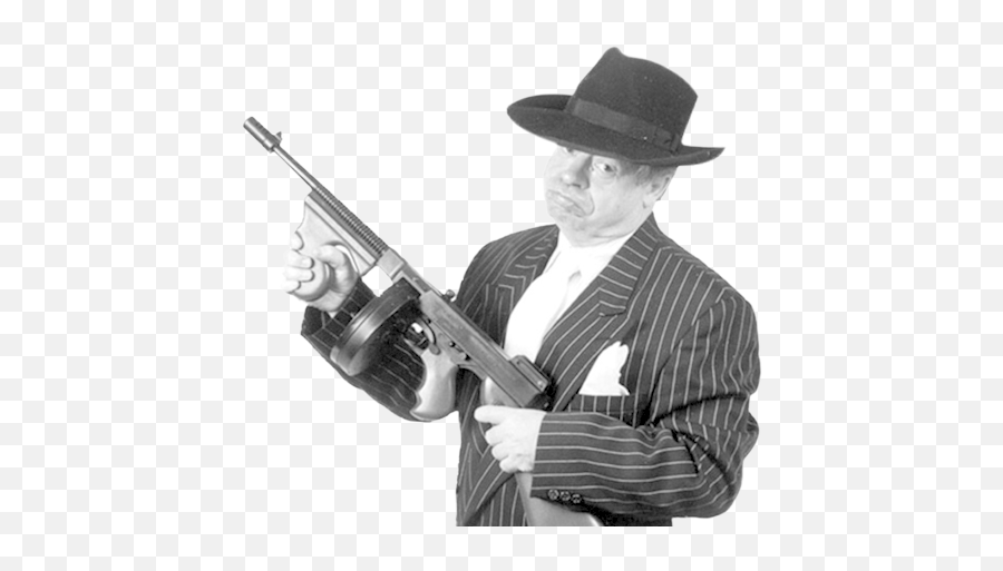 Gangster Png - Hold A Tommy Gun,Gangster Hat Png