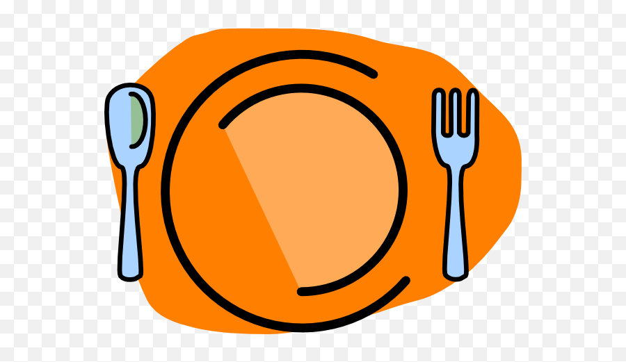 Plate Fork Spoon - Plate Clip Art Png,Fork And Spoon Logo