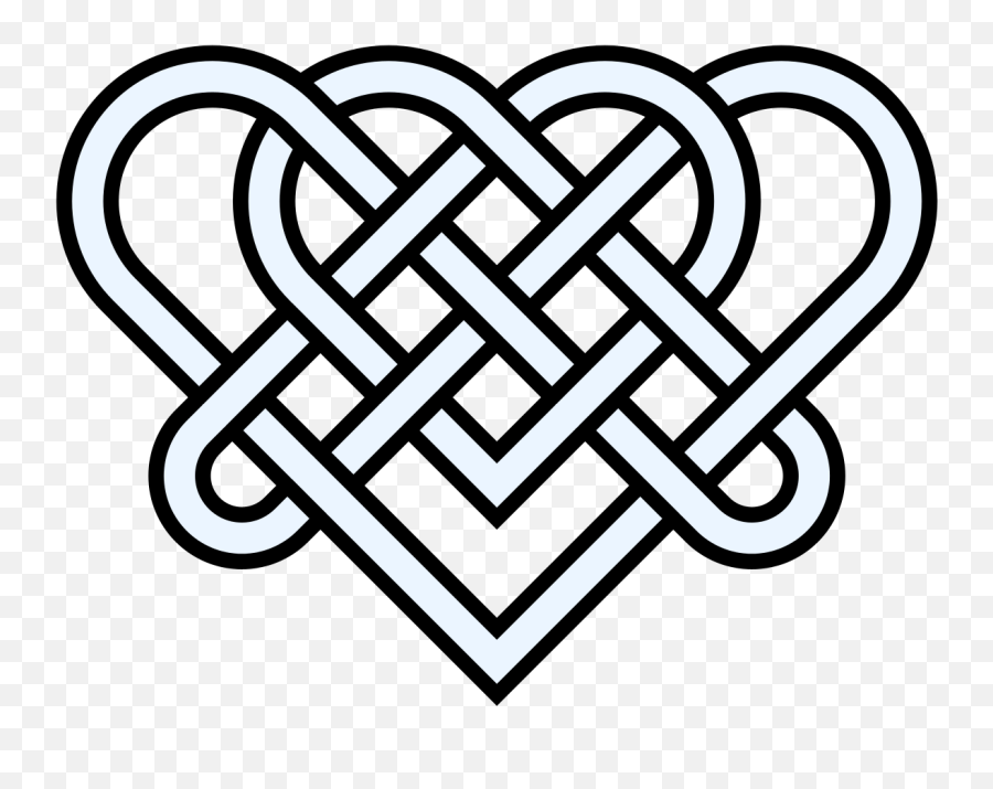 Double - Simple Celtic Love Knot Png,Double Heart Png