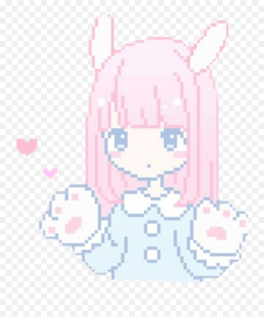 Girl Cute Kawaii Pink Pastel Paw Tumblr - Cute Kawaii Pixel Transparent Png,Kawaii Transparent