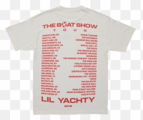 Boat Show Tee - Lil Yachty Tour Tee Png,Lil Yachty Transparent