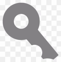 Gray Key 4 Icon - Grey Png