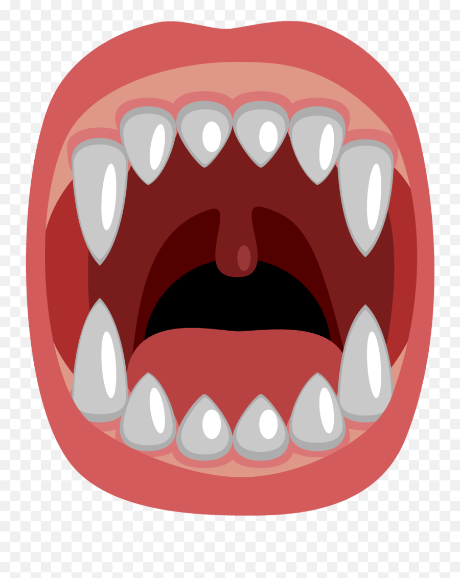 Scary Mouth With Fangs - Scary Teeth White Background Png,Fangs Transparent
