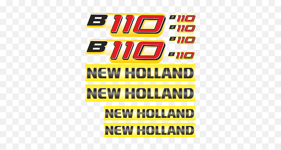 New Holland B110 Retroexcavadora Calcomaníapegatinasticker - Horizontal Png,New Holland Logo