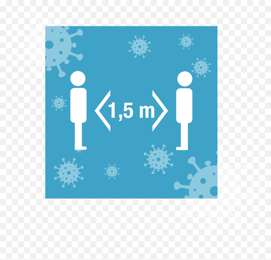 Social Distancing Distance Icon - Social Distancing Icon In Blue Png,Distance Icon