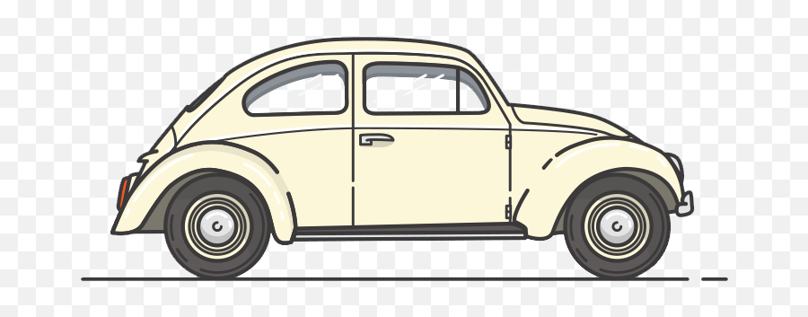 Vintage Classic Car Beetle Volkswagen - Vw Beetle Side View Png,Classic Car Png