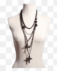 Gothic Cross Necklace - png