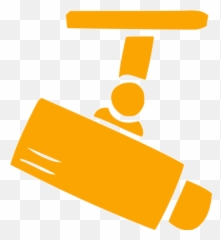 Orange Security Camera 2 Icon - Cctv Grey png