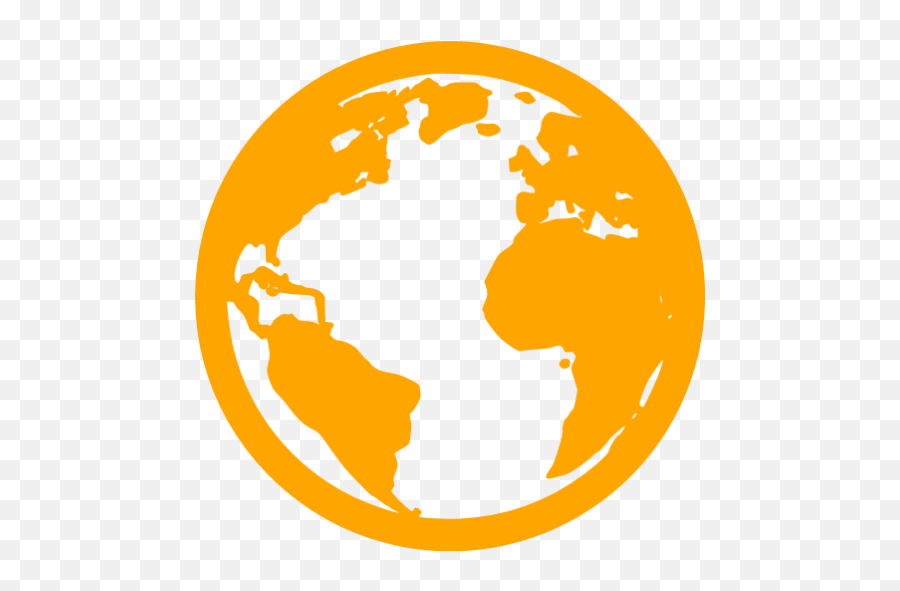 Orange Globe 2 Icon - Transparent Globe Icon Gif Png,Google Globe Icon