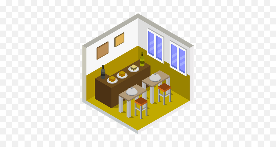 Restaurant Icon - Download In Colored Outline Style Kitchen Dining Room Table Png,Icon For Dining Room Server