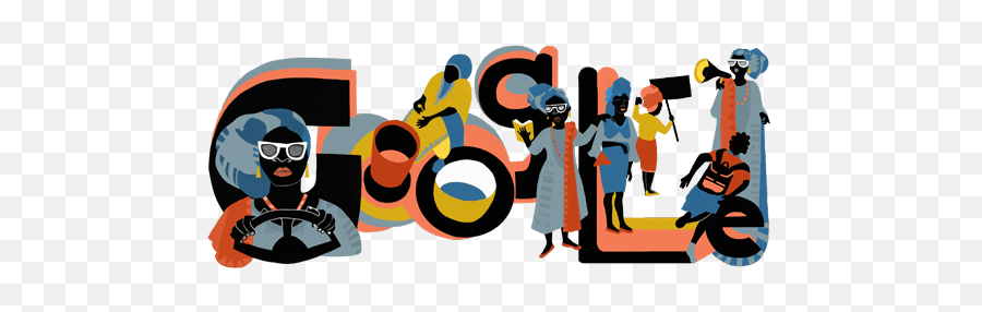 Funmilayo Ransome - Kutiu0027s 119th Birthday Cool Google Doodle Art Png,Nigeria Icon