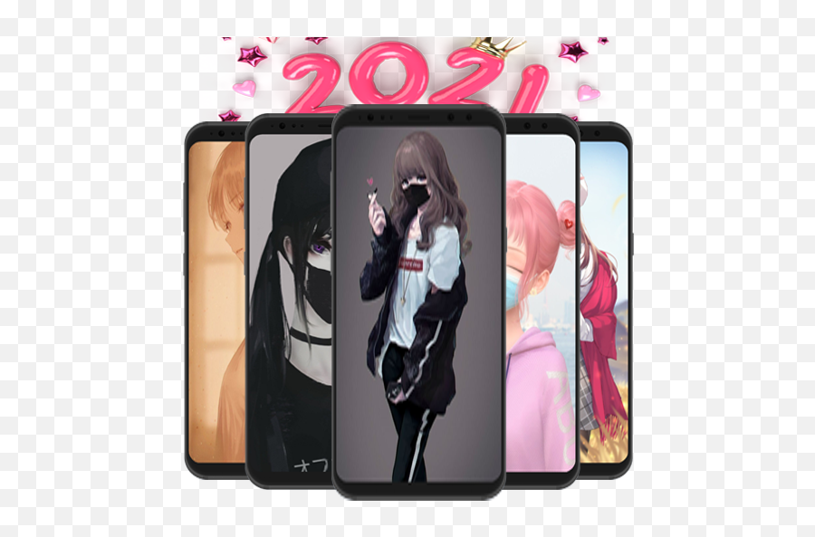 Anime Wallpaper Girl Apk 11 - Download Apk Latest Version Stylish Girls Anime Dp Png,Girly Icon Collages