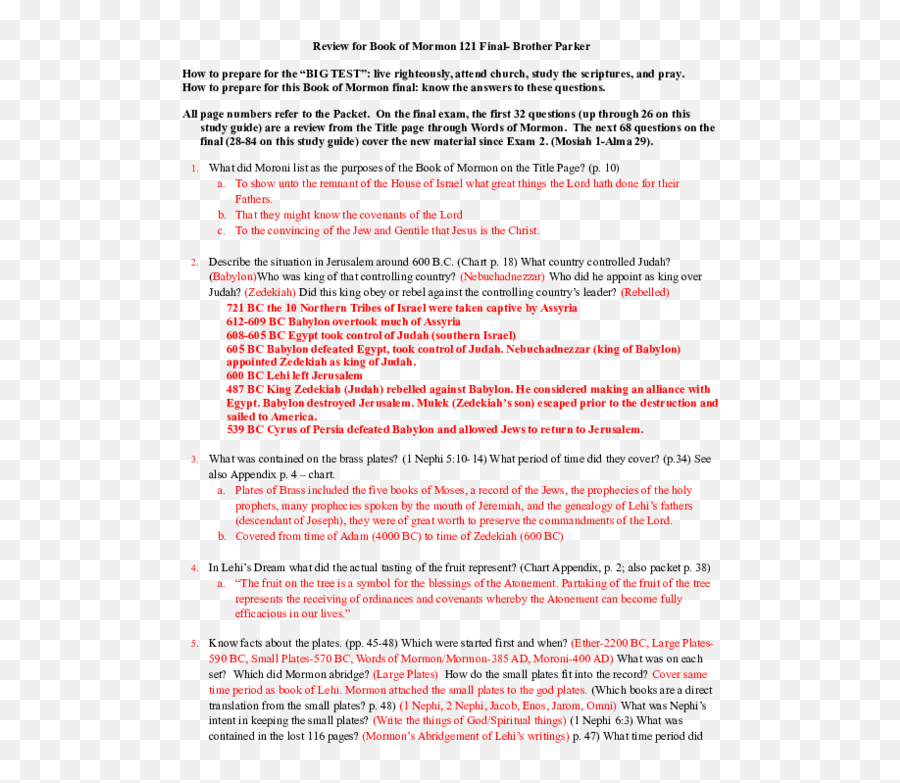 Doc 121 Final Study Guide Fall 2015 - 2 Weston Hanks Document Png,Angel Moroni Icon