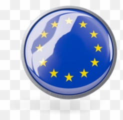 Metal Framed Round Icon Illustration Of Flag European Union Png