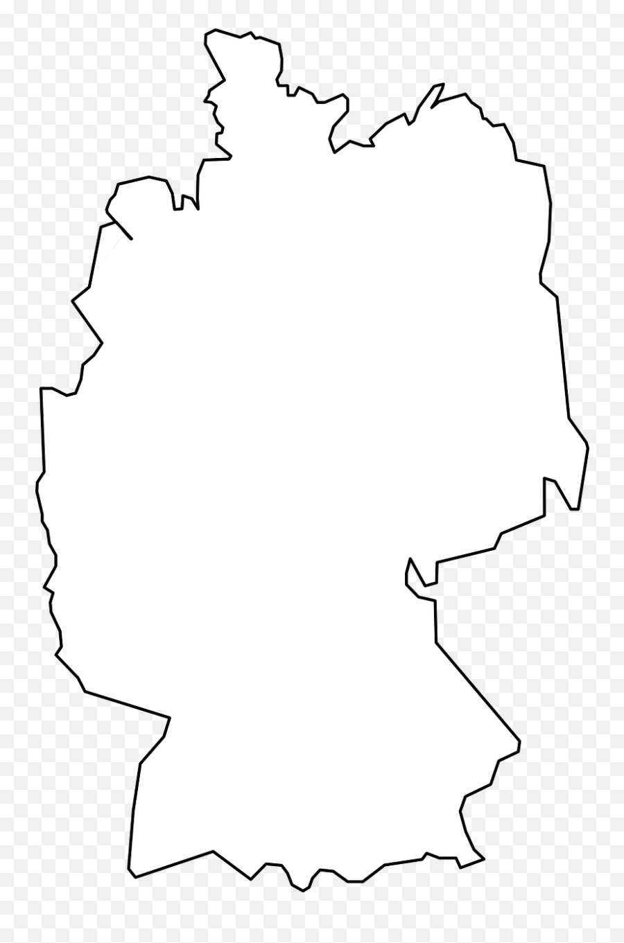 Germany Map Outline - Map Germany Grey Png,Germany Png