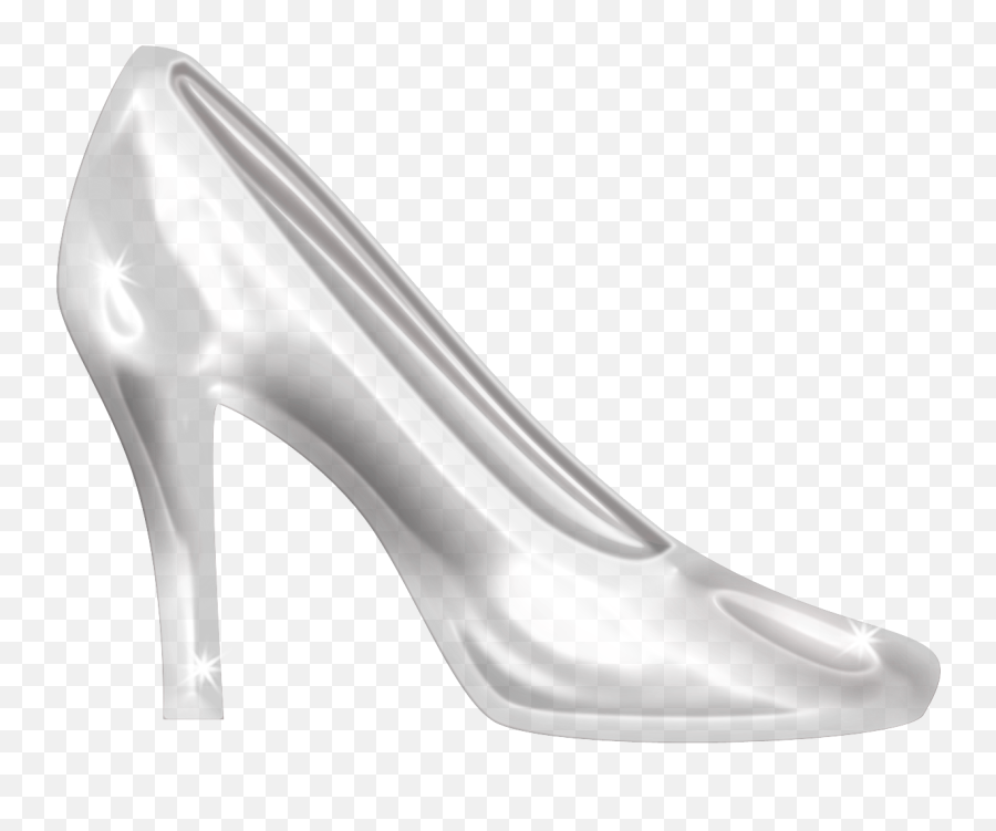 Slipper Cinderella High - Heeled Footwear Shoe White Glass Slipper Png,High Heel Png