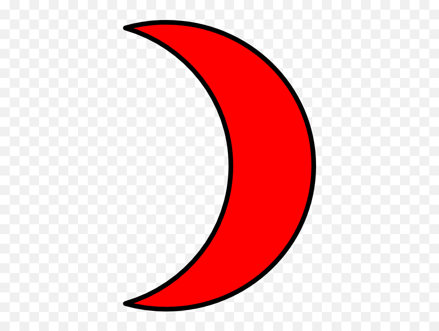 Crescent Half Moon Transparent Png - Crescent Moon In Red,Red Moon Png