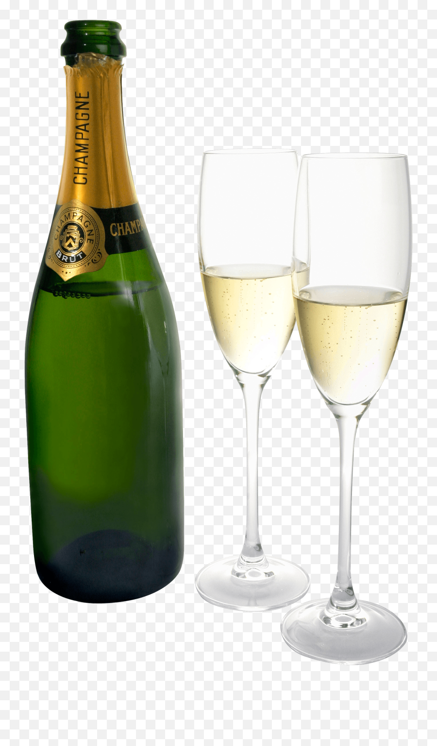 Two Glasses Bottle Transparent Png - Champagne Bottle Png,Wine Bottle Transparent Background