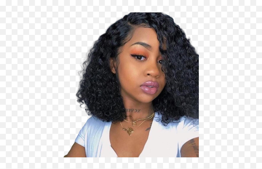 Brazilian Deep Wave 360 Lace Wig - 12 Inch Curly Wig Png,Wavy Hair Png