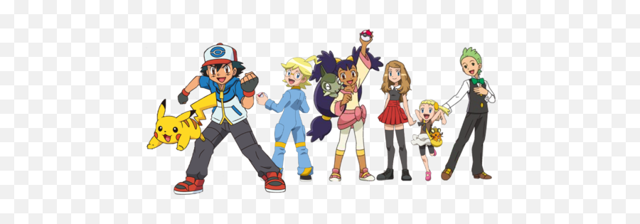 Pokémon Best Wishes - Xy Azurilland Wiki Full Body Pokemon Ash Drawing Png,Pokemon Japanese Logo