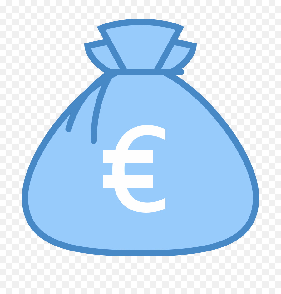 Money Bag Icon Euro Clipart - Bag Of Money Clipart Png,Money Bag Icon Png