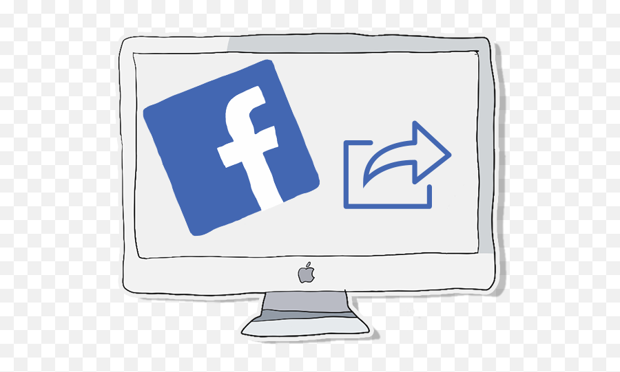 How To Get The Url - Computer Monitor Png,Facebook Share Png