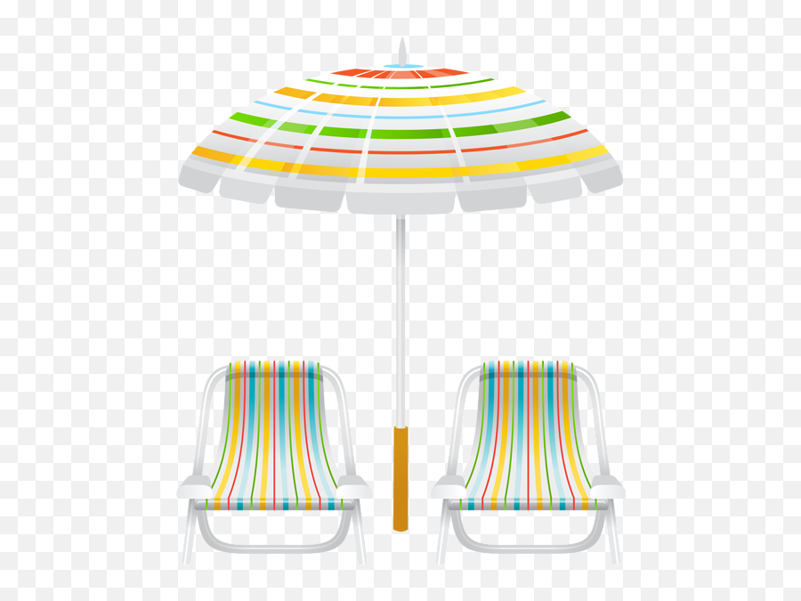 Beach Umbrella And Two Chairs Png Clip Art Image Parasolka - Transparent Chair Beach Umbrella Clipart,Beach Chair Png