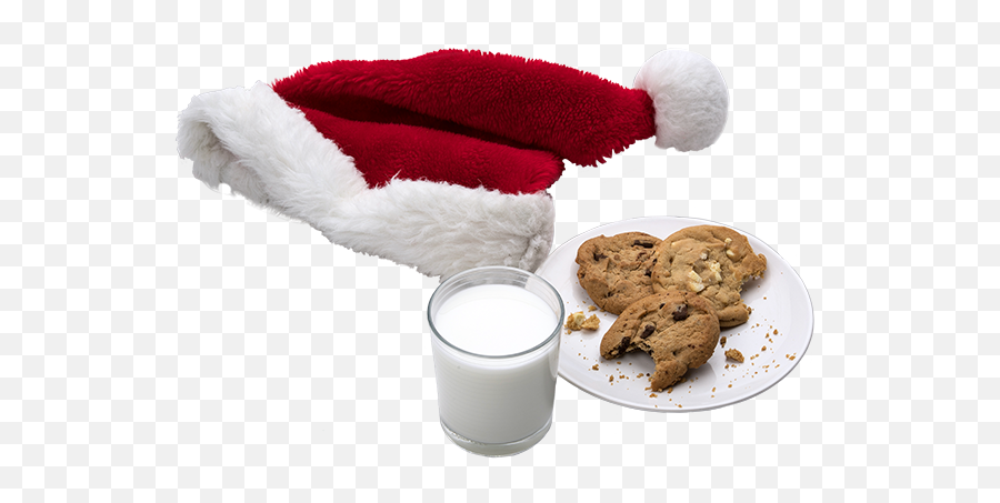 Santa - Hatmilkcookies U2013 Galleria At White Plains Transparent Milk And Cookie Png,Santas Hat Png