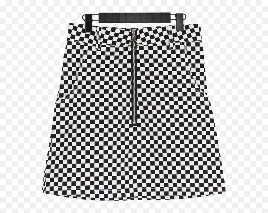 Rock Steady Checkered Mini Skirt - Aesthetic Black Skirt Png,Skirt Png