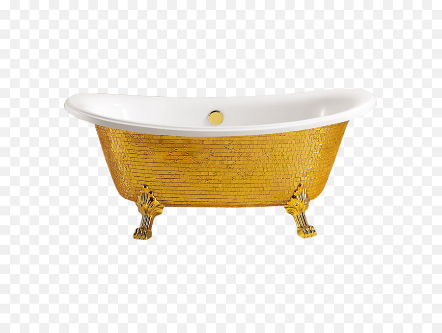 Download Elegant Gold Mosaic Bathtub - Bathtub Gold Png Png Bathtub,Bathtub Transparent Background