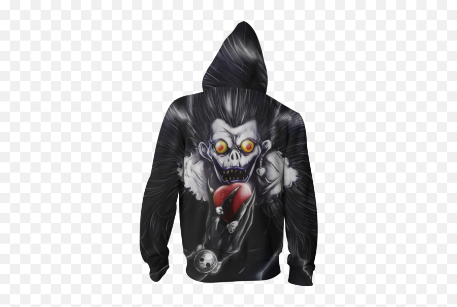 Download Death Note Ryuk Hoodie - Hoodie Front And Back Png,Ryuk Png