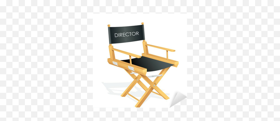 Vector Illustration Of Director Chair With Tag Sticker U2022 Pixers - We Live To Change Chair Png,Director Chair Png